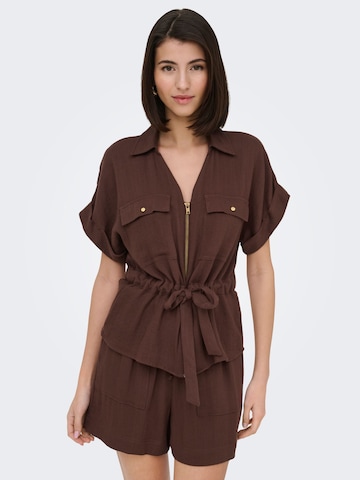 JDY Blouse 'JDYMille' in Brown: front