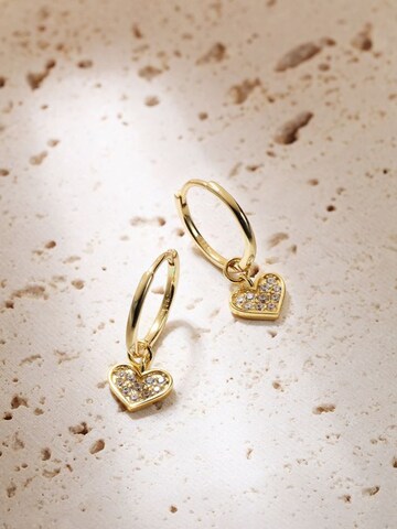 Orecchini 'Heart Whisper' di Hey Happiness in oro
