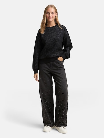 TOM TAILOR DENIM Sweatshirt in Zwart