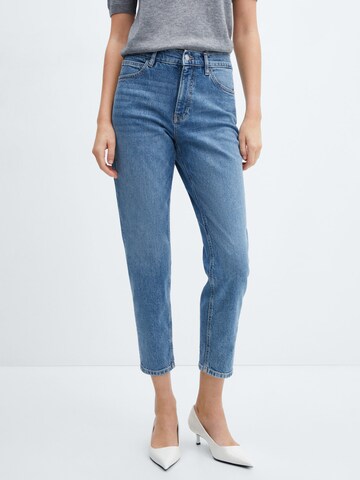 MANGO Tapered Jeans in Blauw: voorkant