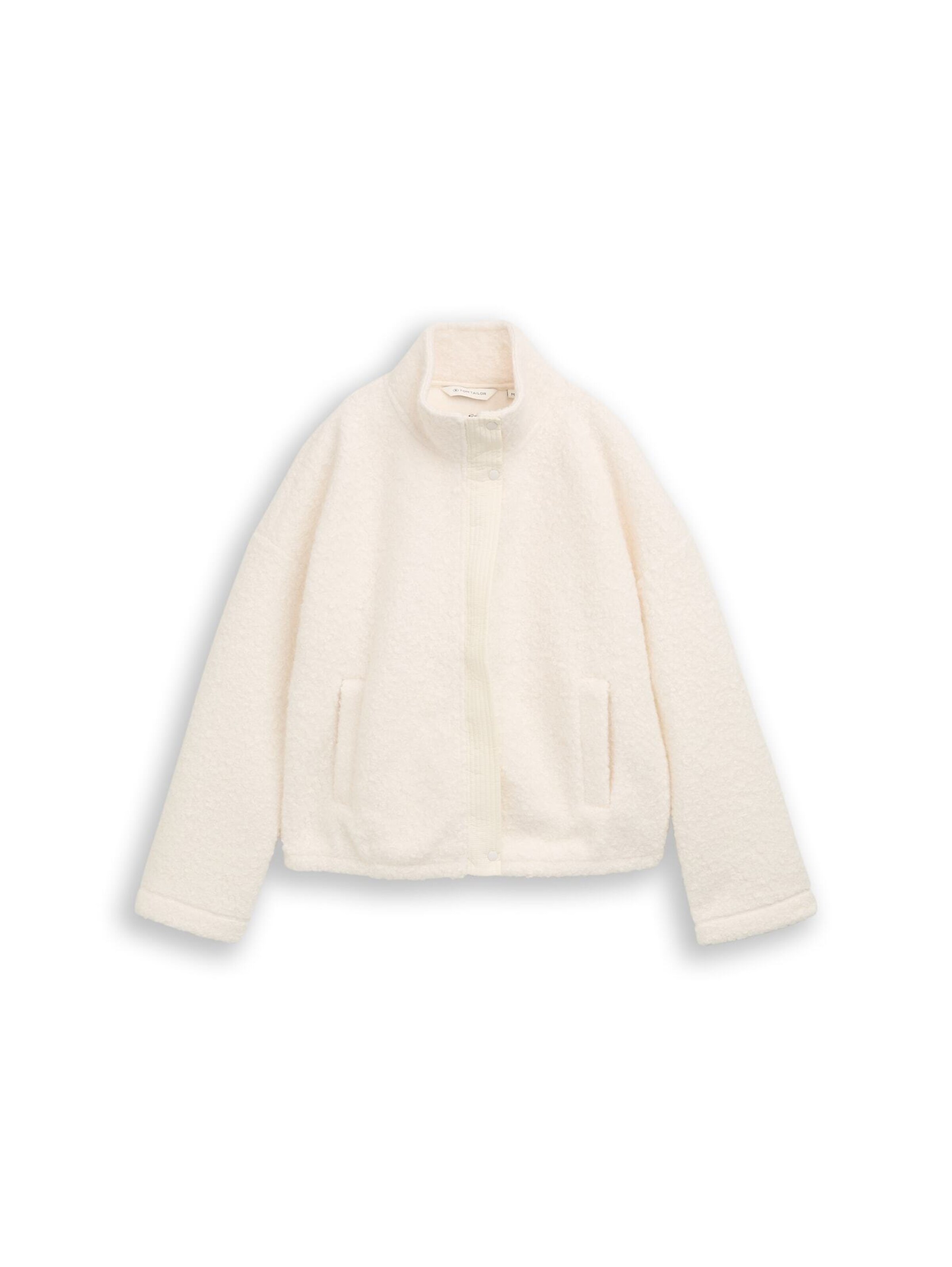 TOM TAILOR Sweatjacke in Weiß: Vorderseite