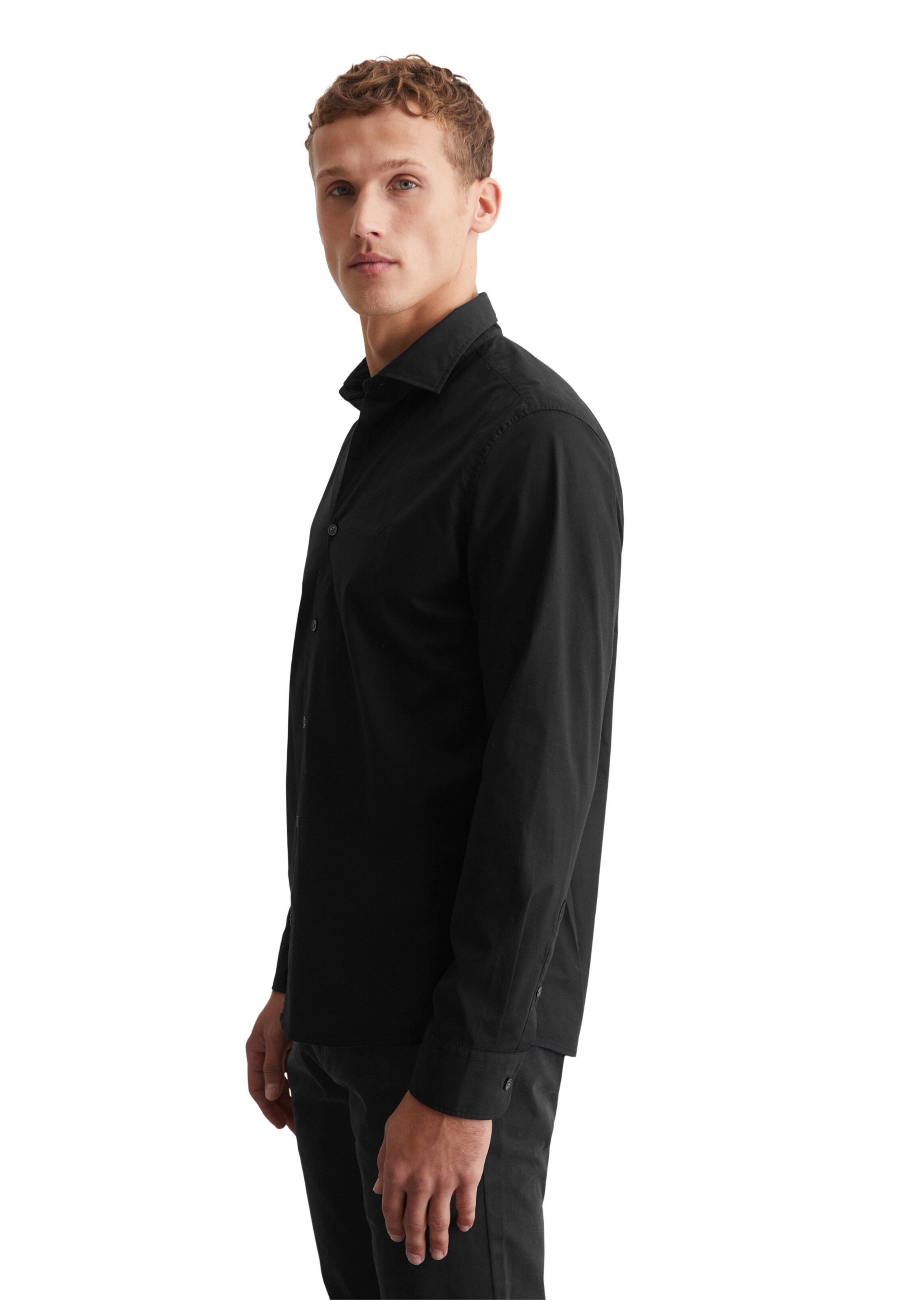 Marc O'Polo Slim fit Overhemd in Zwart