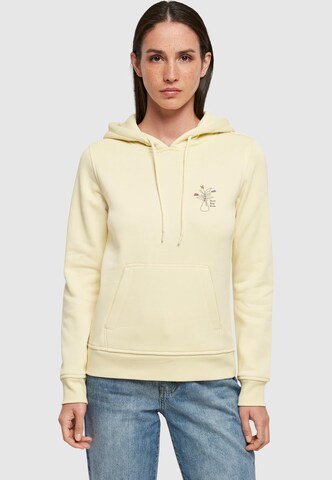 Merchcode Sweatshirt 'Bloom Baby, Bloom' in Geel: voorkant