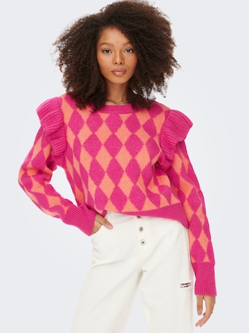 ONLY Sweater 'Quinn' in Pink: front