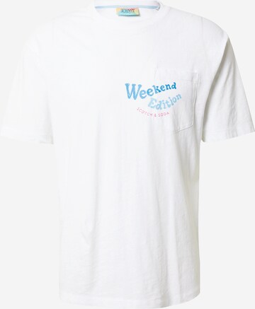 SCOTCH & SODA T-shirt i vit: framsida