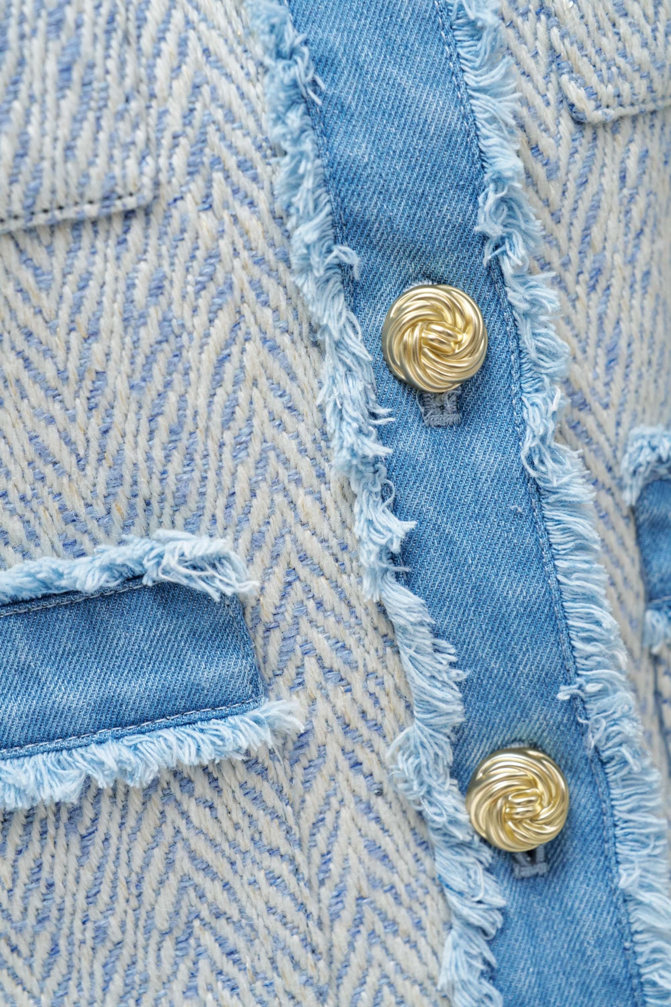 Salsa Jeans Tussenjas in Blauw