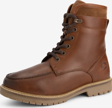 Travelin Lace-Up Ankle Boots 'Tronstad' in Brown: front
