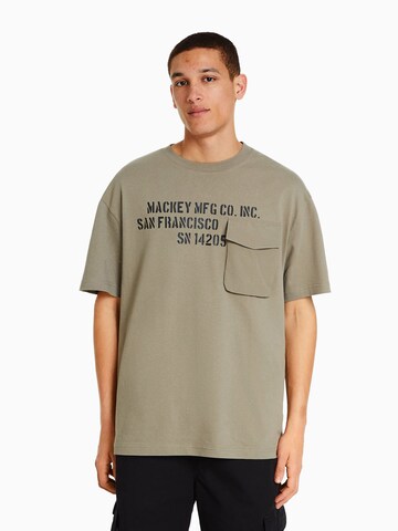 Bershka T-Shirt in Grün: Vorderseite