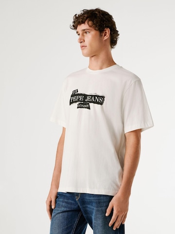 Pepe Jeans T-shirt i vit