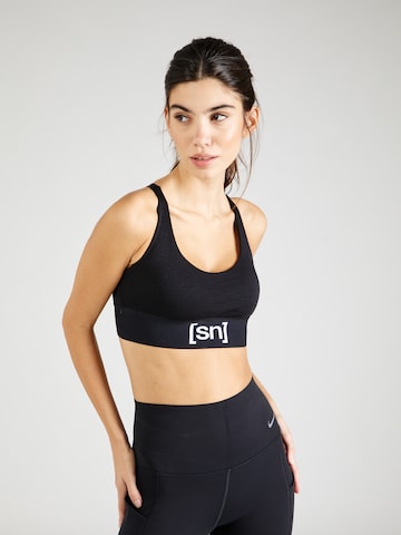 super.natural Bustier Sport-BH in Schwarz: predná strana