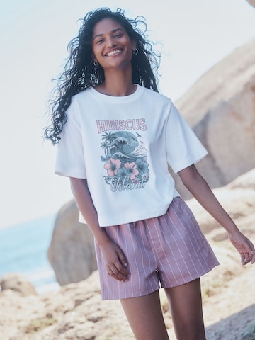 Next Shirts 'Towelling Wave' i hvid: forside