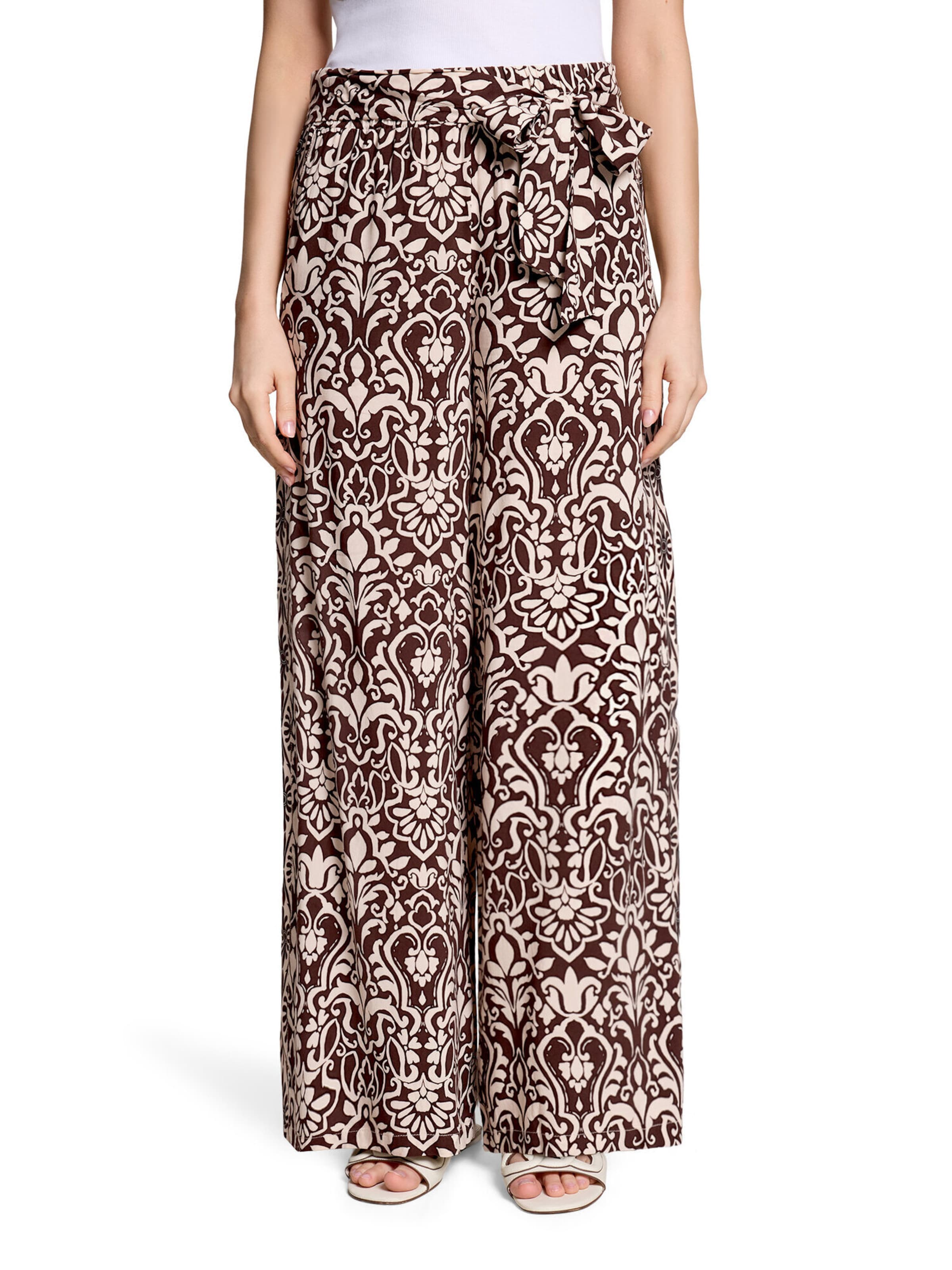Cartoon Loosefit Hose 'Palazzo' in Braun
