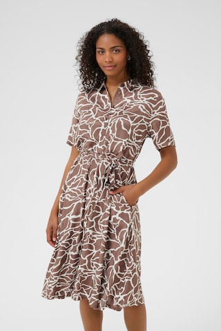 Kaffe Blousejurk 'Emine' in Beige: voorkant
