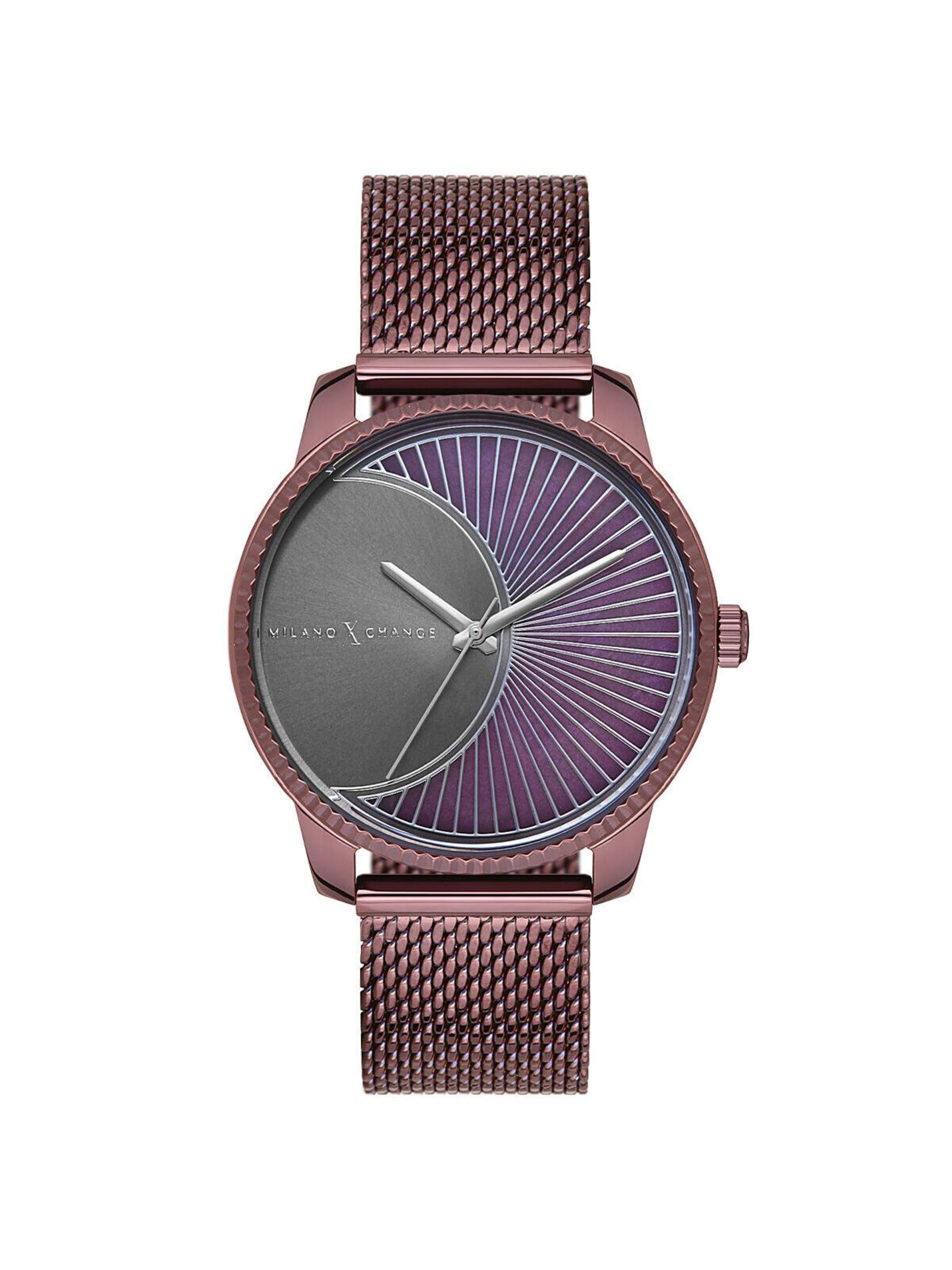 Orologio analogico di Milano X Change in lilla: frontale