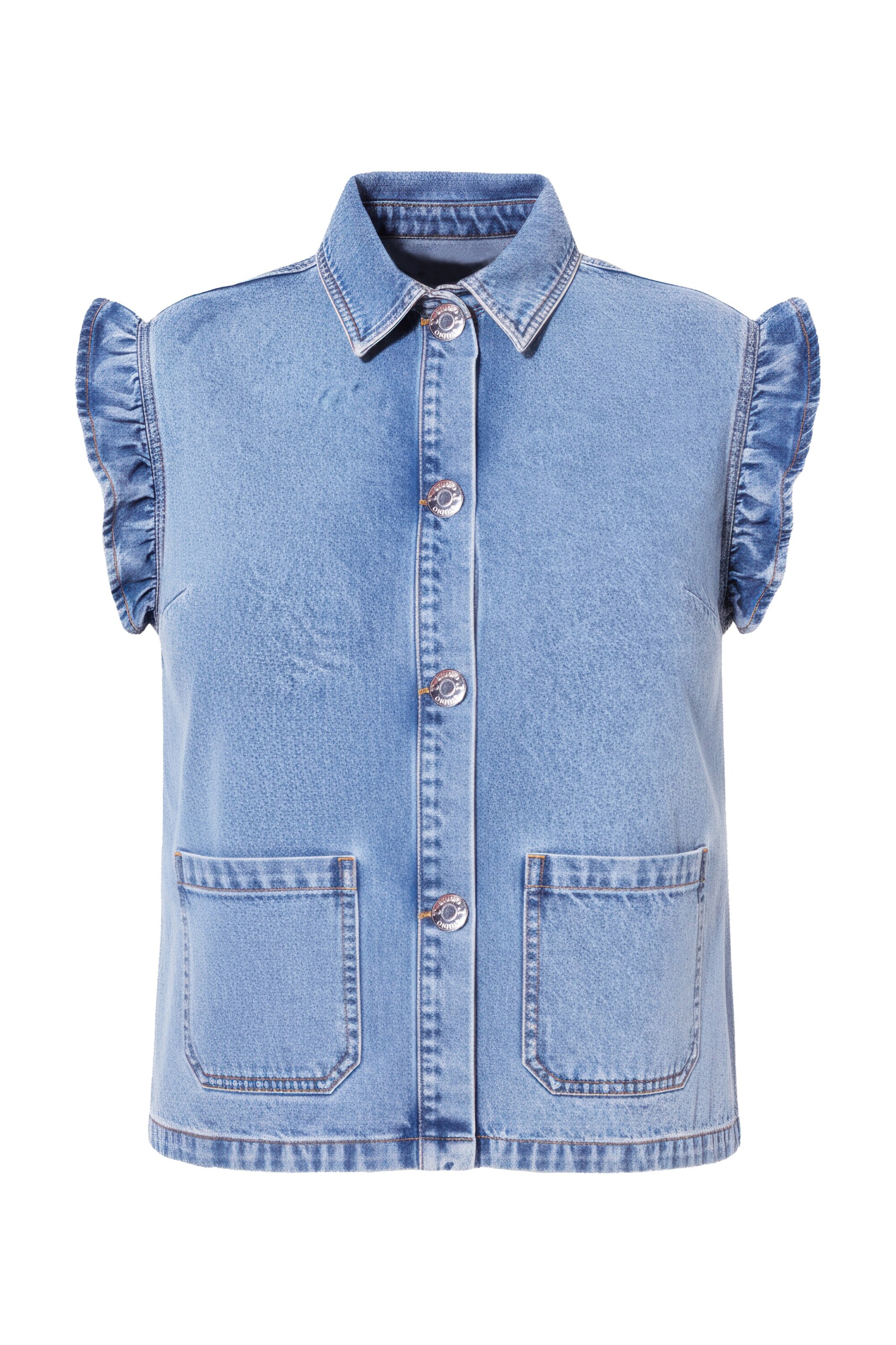 Studio Untold Weste in Blau: Vorderseite