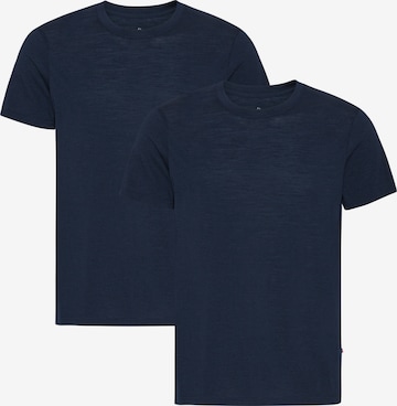 DANISH ENDURANCE T-Shirt '100% Merino' in Blau: Vorderseite