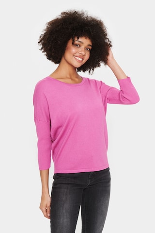 SAINT TROPEZ Pullover 'Mila' in Pink: predná strana