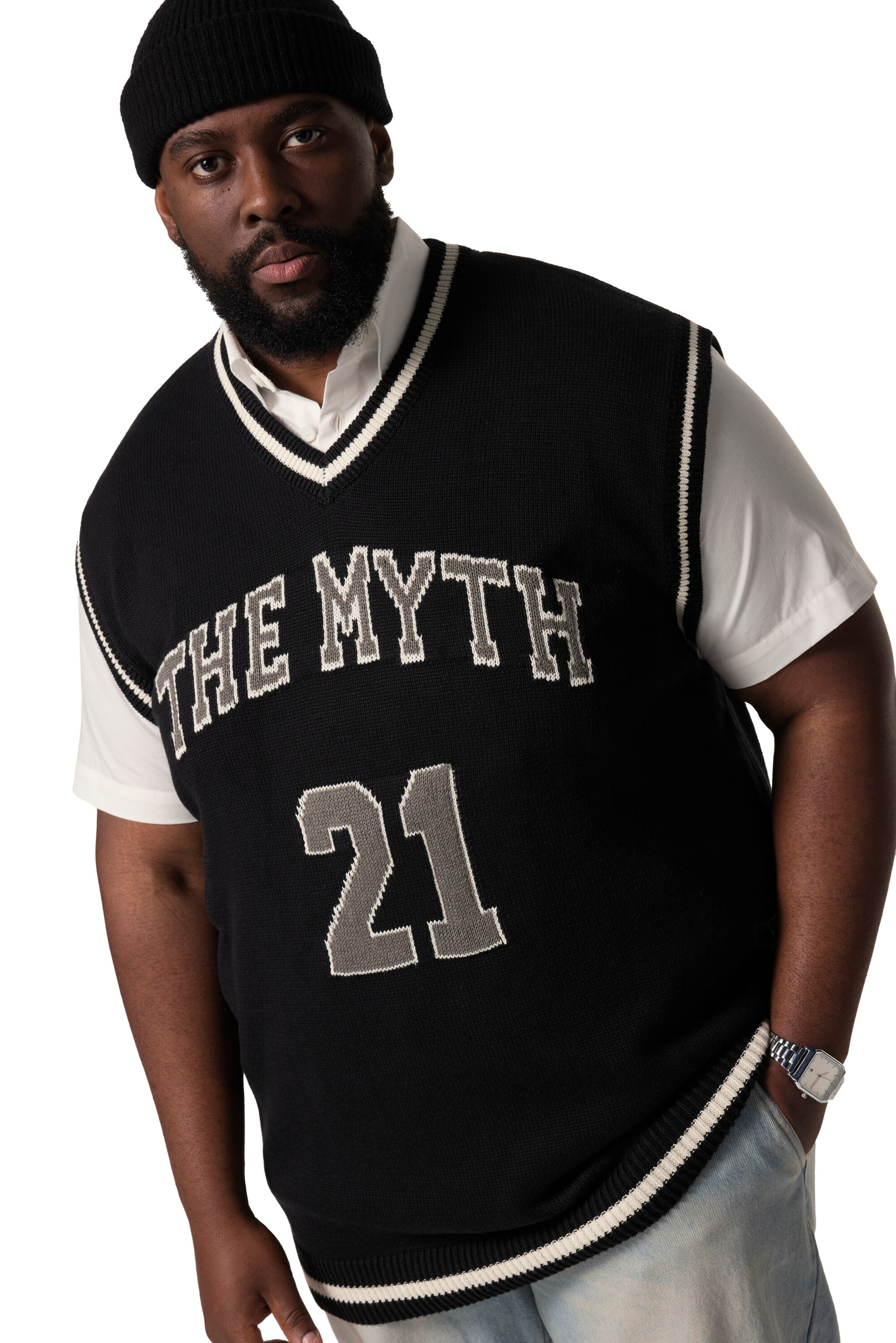 STHUGE Pullunder in Schwarz: Vorderseite