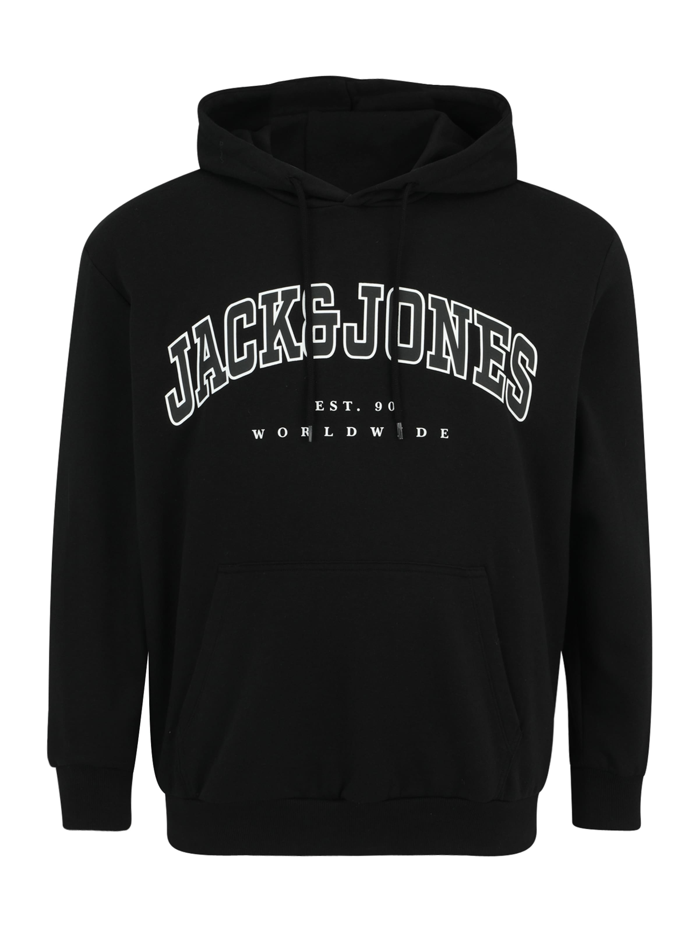 Jack & Jones Plus Свитшот 'JJECaleb' в Черный: спереди