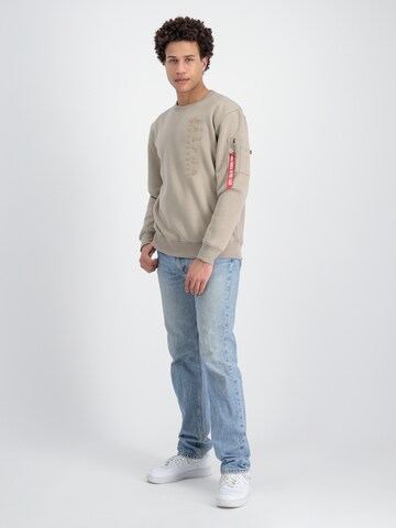 ALPHA INDUSTRIES - Sweatshirt 'Emb' em bege