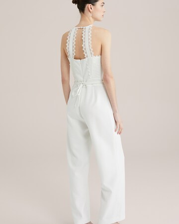 Tuta jumpsuit di WE Fashion in bianco