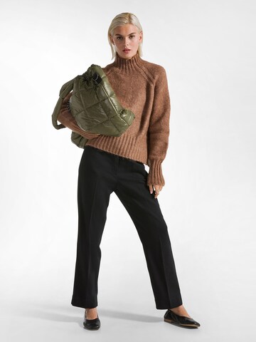 DEHA Slim fit Trousers in Black: front