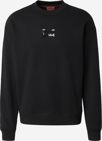 HUGOSweater majica 'Daylo' - crna boja: prednji dio