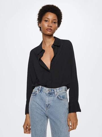 MANGO Bluse in Schwarz: predná strana