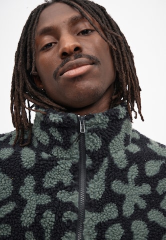 Cleptomanicx Fleece jacket 'Oh Shit' in Green