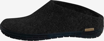 Glerups Hausschuh in Schwarz: Vorderseite