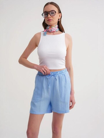 MixRay - Perna larga Calças em azul