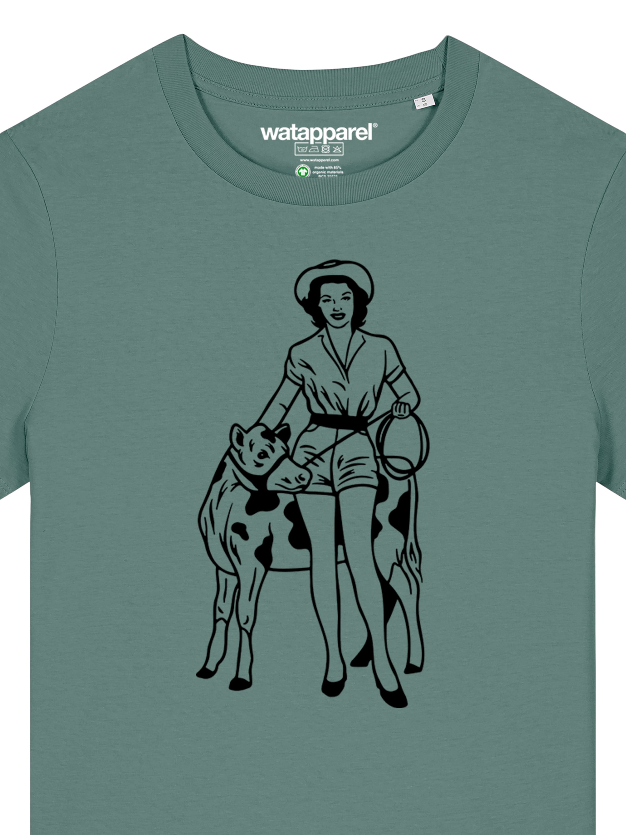 Maglietta 'Cowgirl' di Watapparel in verde