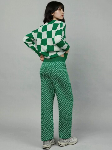 My fashion Normální Kalhoty 'Strickhosen' – zelená