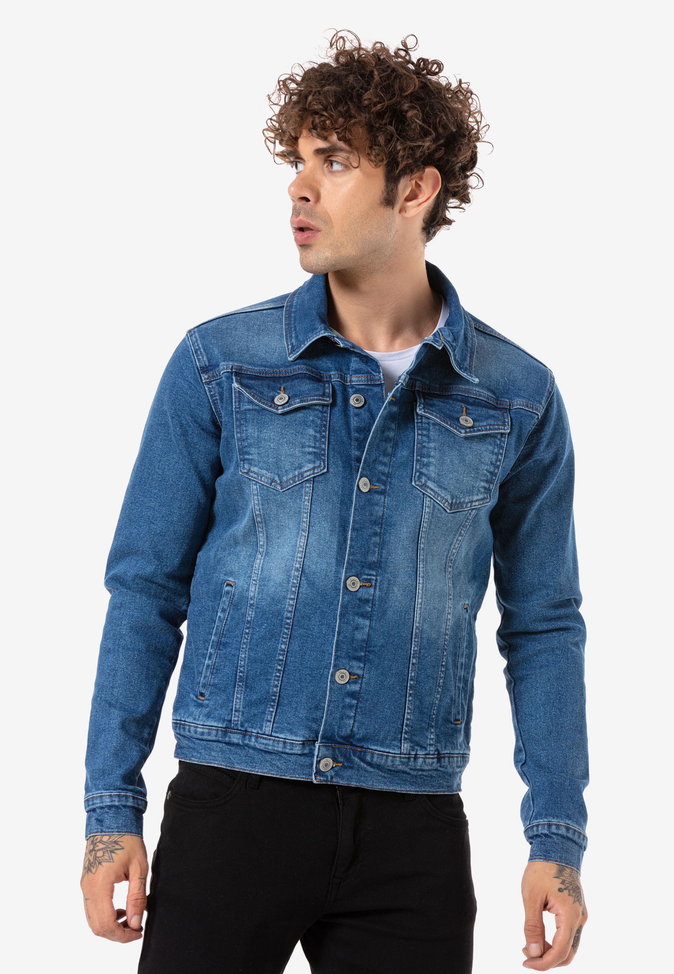 Männer Jacken Redbridge Jeansjacke 'Walton' in Himmelblau - SZ53593 Männer Jacken Redbridge Jeansjacke 'Walton' in Himmelblau - SZ53593
