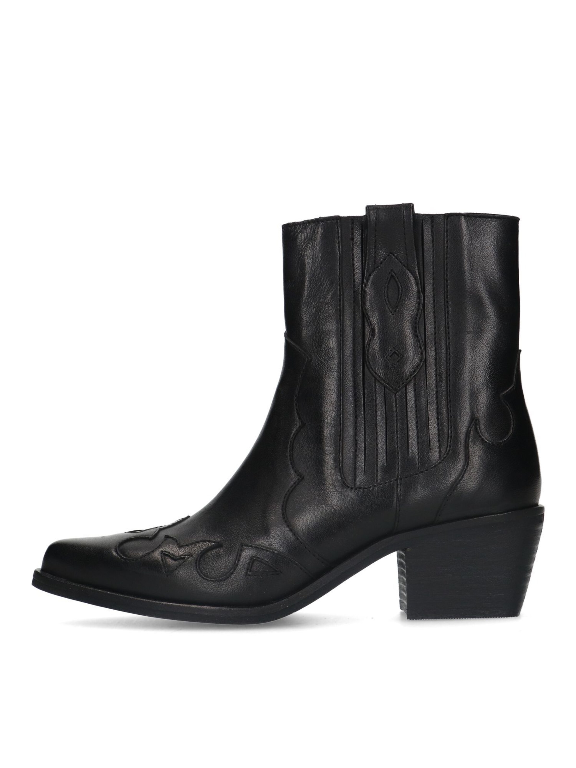 MANFIELD Cowboy Boots in Black