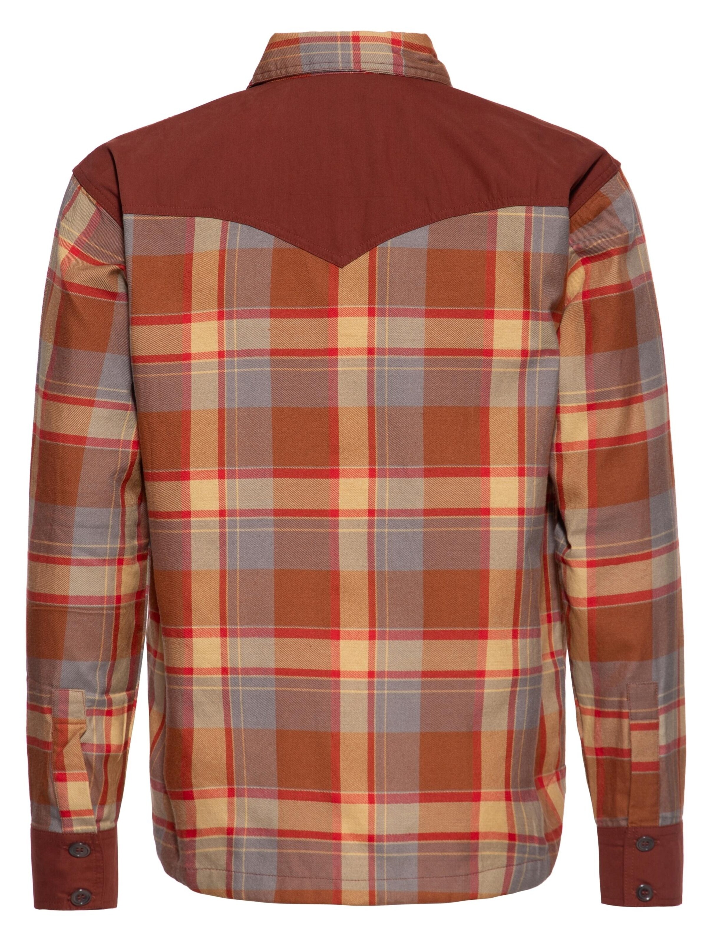 King Kerosin Regular fit Button Up Shirt in Brown