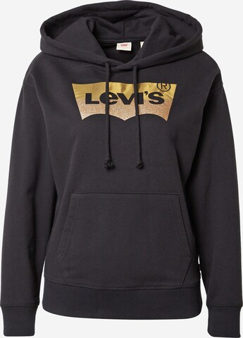 LEVI'S ®Sweater majica 'LSE Graphic Standard Hoo' - crna boja: prednji dio