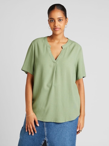 Vero Moda Curve Blouse 'MYMILO' in Groen: voorkant