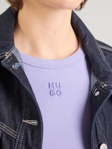 HUGO Тениска 'Delanor' в лилав