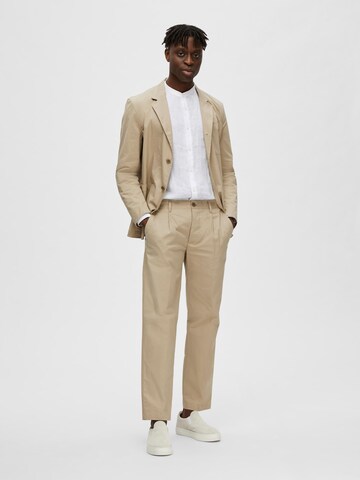 SELECTED HOMME Regular Hose 'Loik' in Beige