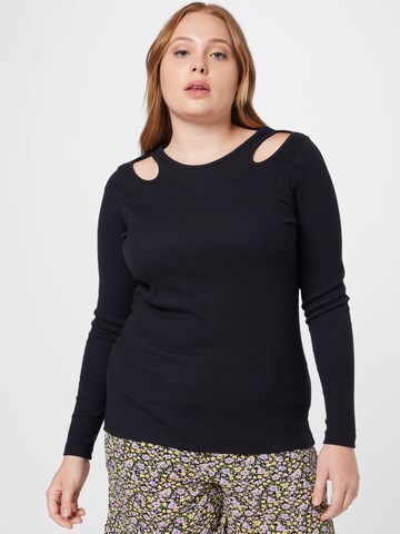 Dorothy Perkins Curve Shirt in Black: front