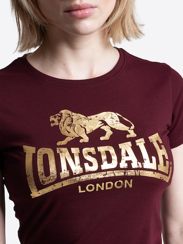 LONSDALE Tričko 'BANTRY' - Červená