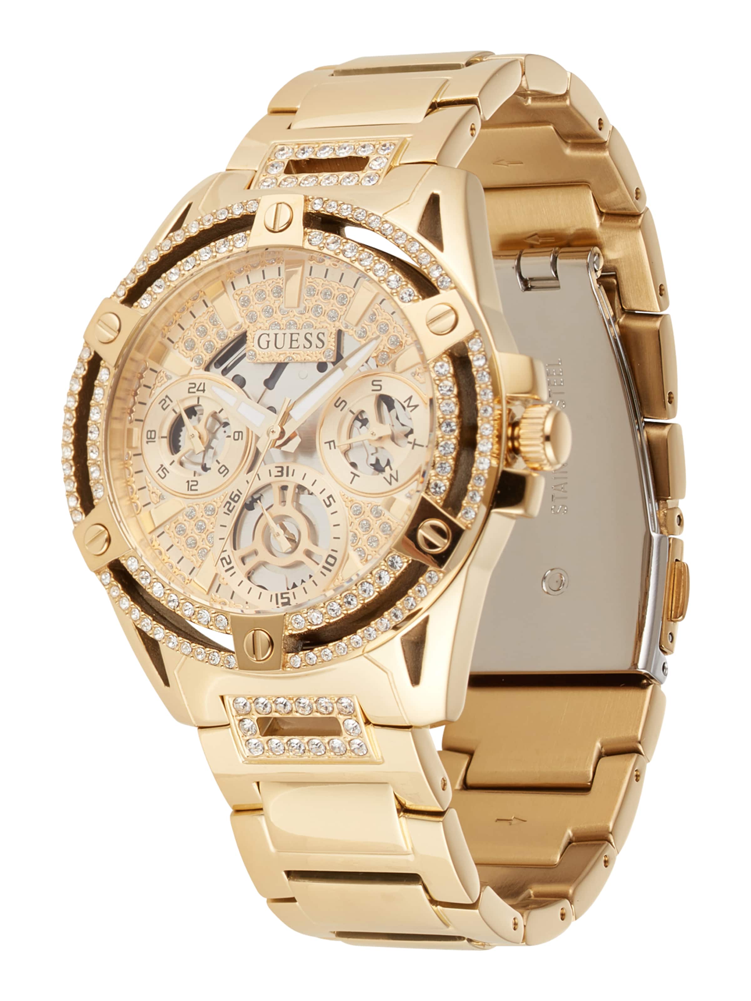 Orologio analogico 'Queen' di GUESS in oro: frontale