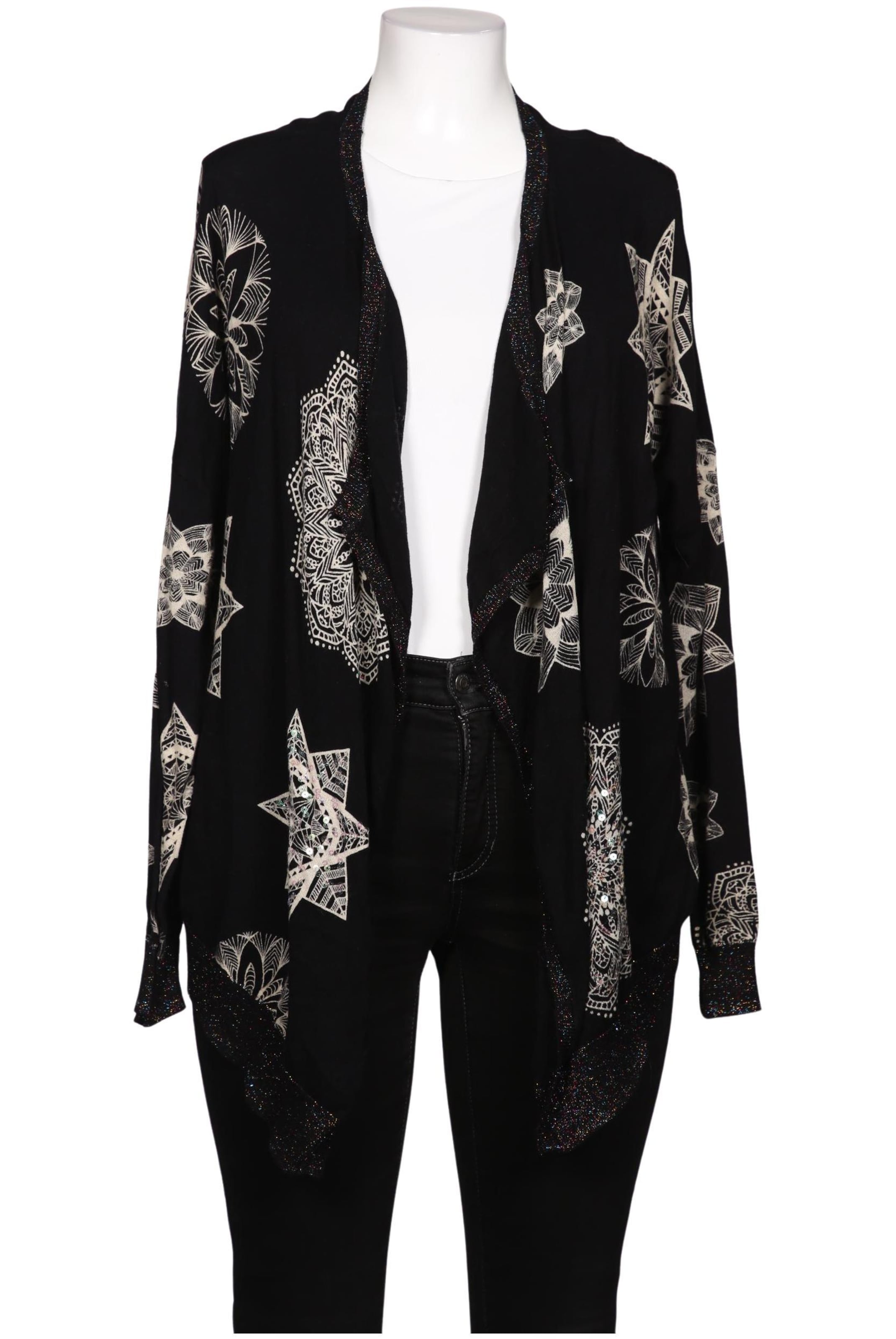 Desigual Strickjacke XL in Schwarz: Vorderseite