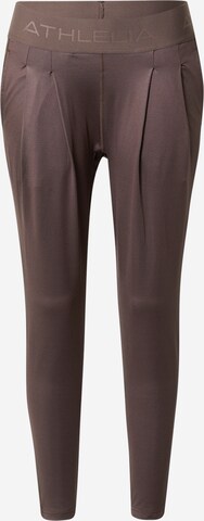 Effilé Pantalon de sport 'Beastown' Athlecia en marron : devant