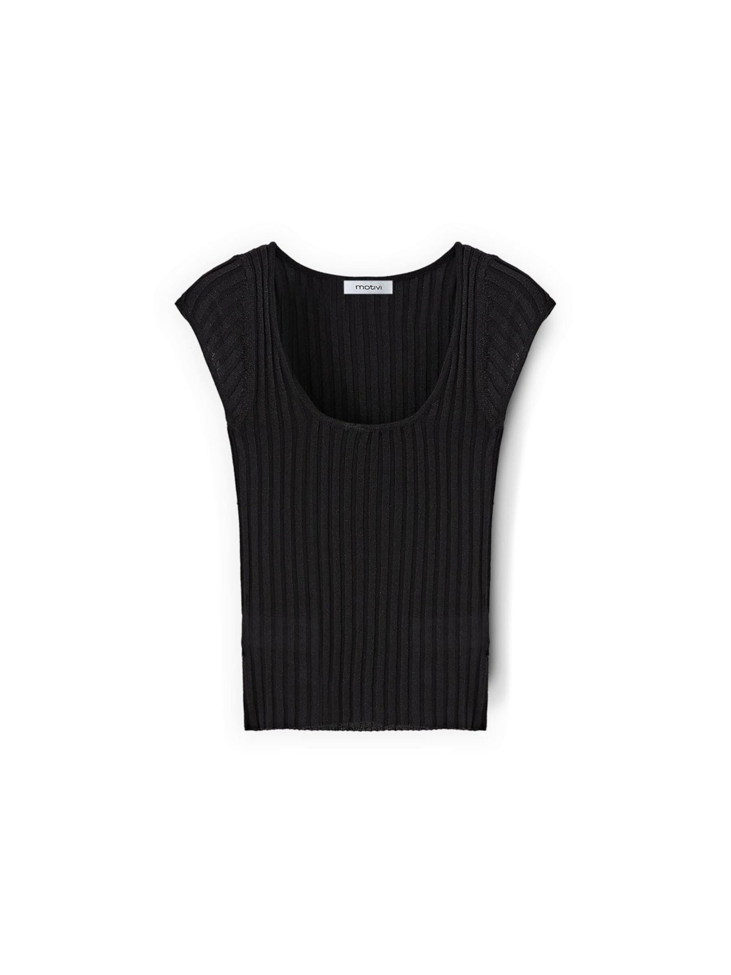 Tops en tricot MOTIVI en noir : devant