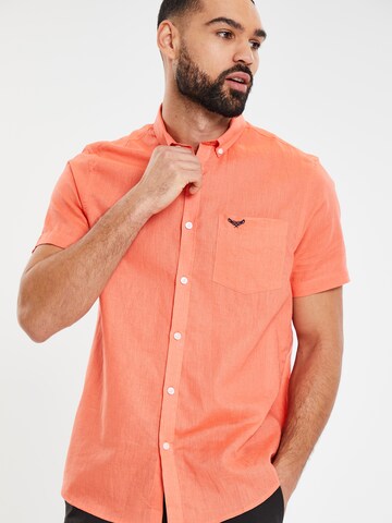 Threadbare Regular fit Button Up Shirt 'Dragon' in Orange