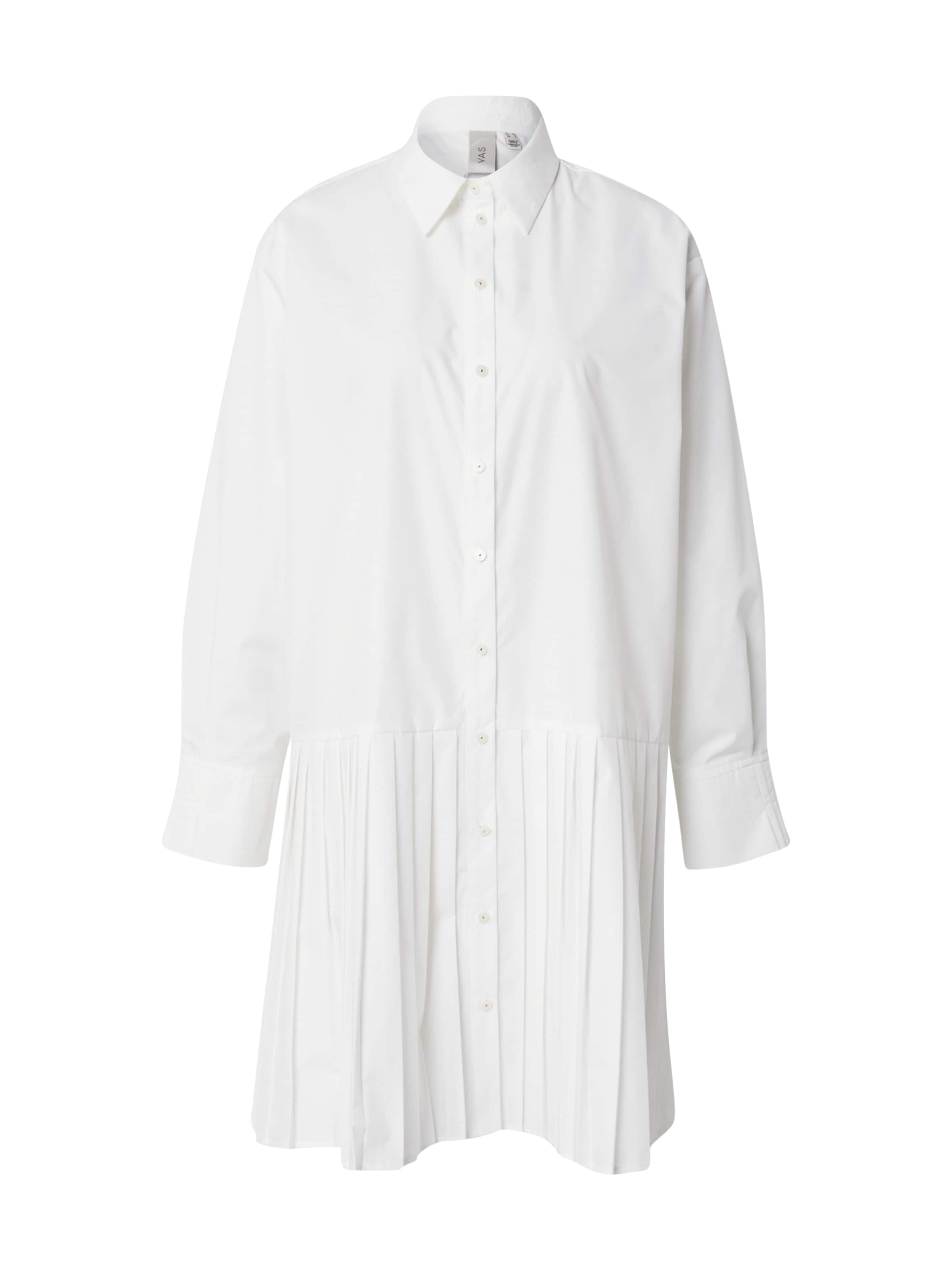 YAS Shirt Dress in White: front