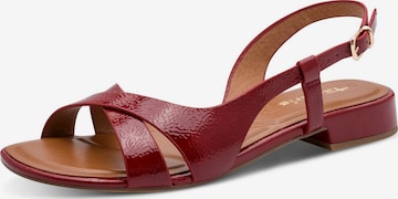 Sandales Tamaris en rouge : devant