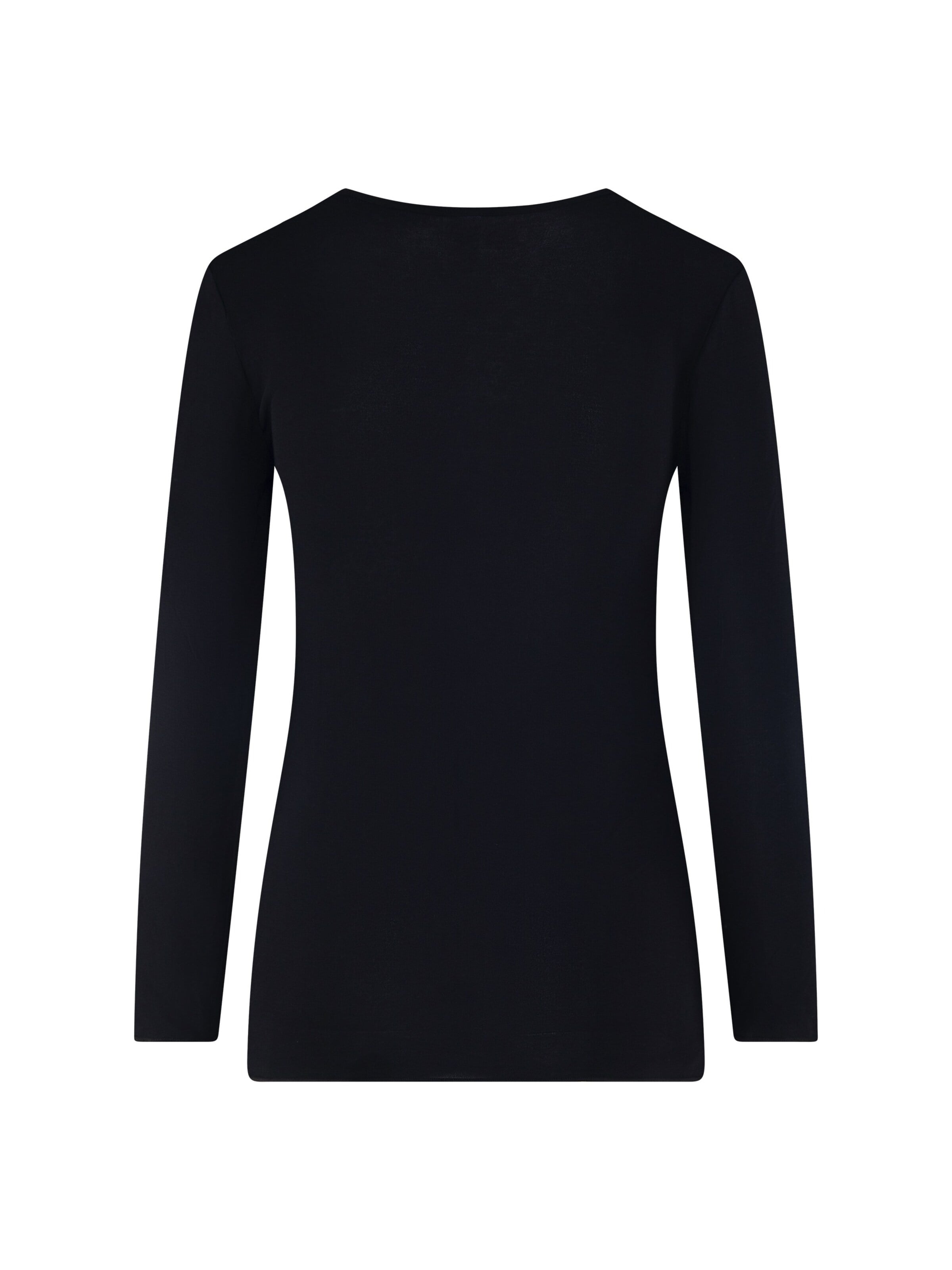 Ciocca - Camiseta térmica 'Maglia Intima con Pizzo in Cashmere Modal Scollo a V' en negro